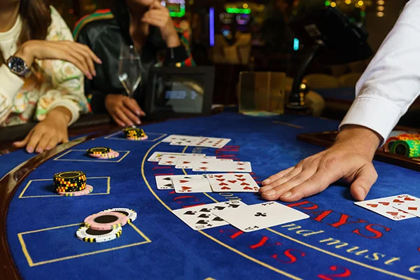 Nashville private casino party with blackjack table