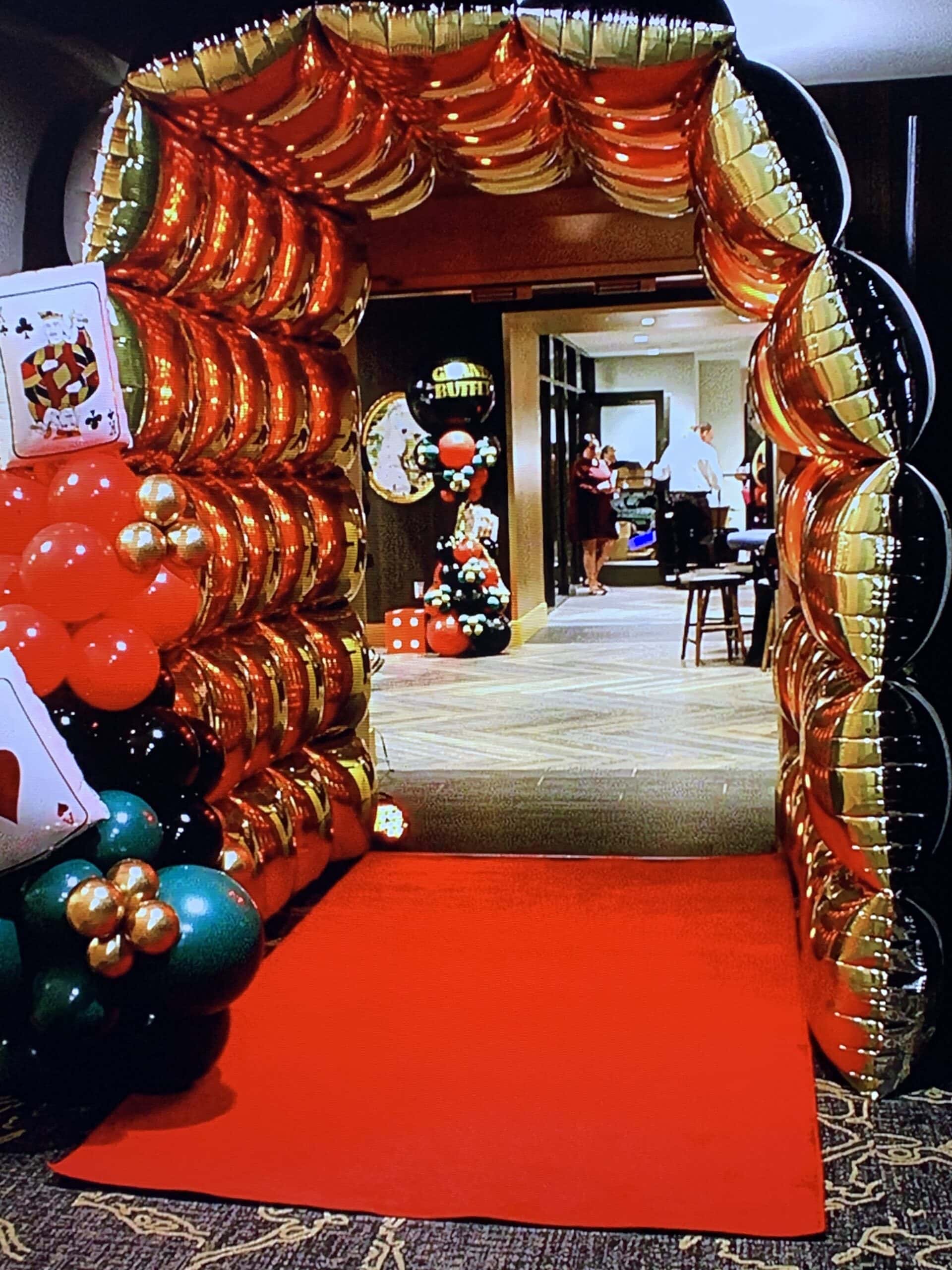 casino party Nashville balloon decor